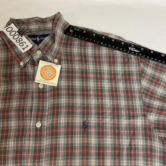 Ralph Lauren Shirt Men's Medium Multicolor Plaid Blake American Light Academia - Picture 13 of 15